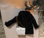 fashion doll black coat outfit c